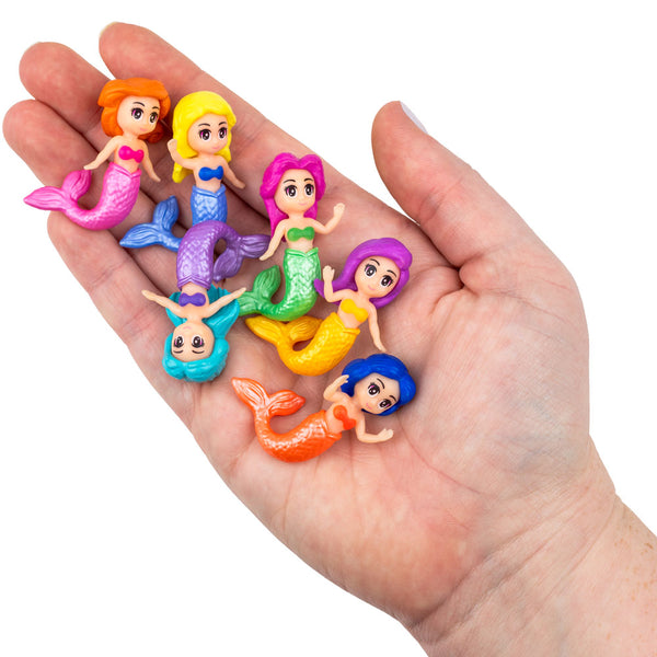 One Dozen Assorted Mermaid Figures, each about 1 3/4 inches tall