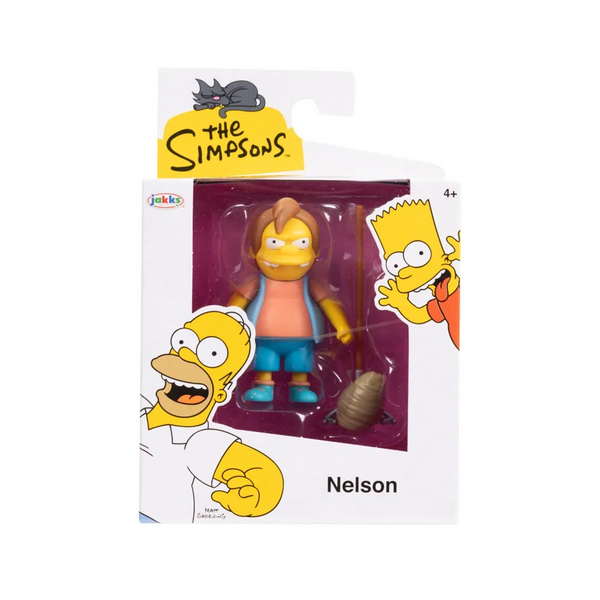 The Simpsons Jakks Pacific Nelson Muntz with Rake 2.5-inch Figure