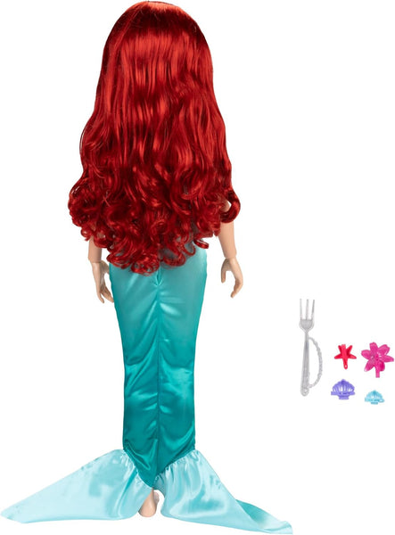 Disney Princess Ariel My Size Doll 32” Tall & Poseable, Mermaid Outfit, Comes with Comb and Seashell Hair Pins
