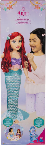 Disney Princess Ariel My Size Doll 32” Tall & Poseable, Mermaid Outfit, Comes with Comb and Seashell Hair Pins