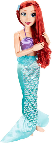 Disney Princess Ariel My Size Doll 32” Tall & Poseable, Mermaid Outfit, Comes with Comb and Seashell Hair Pins