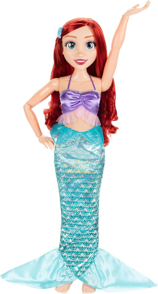 Disney Princess Ariel My Size Doll 32” Tall & Poseable, Mermaid Outfit, Comes with Comb and Seashell Hair Pins