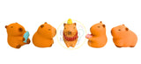 Set of Five 2 Inch Rubber Capybara Figures