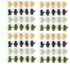 100 Real Heroes Figures (Small Modern Toy Soldiers - Assorted Style and Colors)