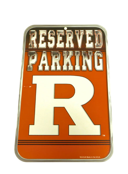 Rutgers Scarlet Knights Reserved Parking Plastic Sign 11" x 17"