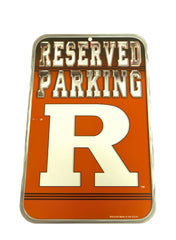 Rutgers Scarlet Knights Reserved Parking Plastic Sign 11" x 17"