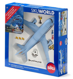 Siku Commercial Aircraft Playset (15 Inch plane with 2 Diecast Car and 8 Accessories)