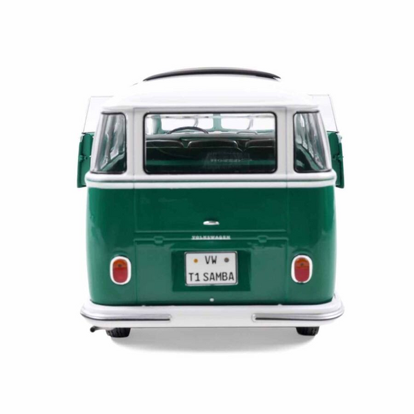 Solido 1962 VOLKSWAGEN T1 SAMBA GREEN / WHITE 1/18 Scale Diecast Model