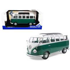 Solido 1962 VOLKSWAGEN T1 SAMBA GREEN / WHITE 1/18 Scale Diecast Model
