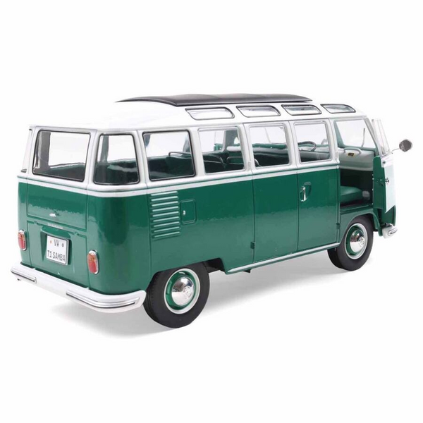 Solido 1962 VOLKSWAGEN T1 SAMBA GREEN / WHITE 1/18 Scale Diecast Model