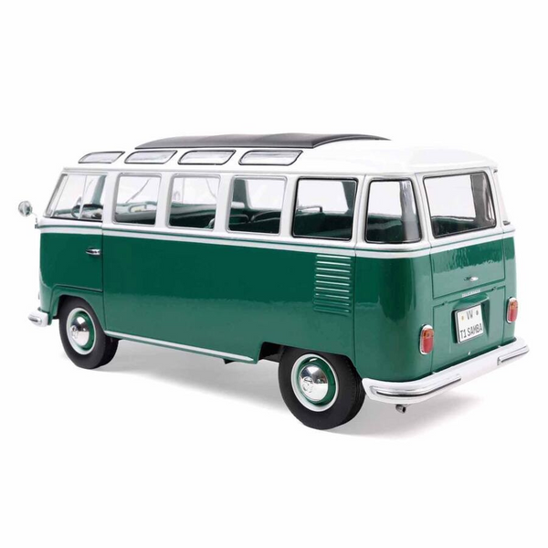 Solido 1962 VOLKSWAGEN T1 SAMBA GREEN / WHITE 1/18 Scale Diecast Model