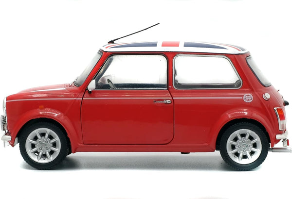 Solido Red with Union Jack BMW Mini Cooper 1.3i Sport Pack 1/18 Scale Diecast Model