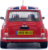 Solido Red with Union Jack BMW Mini Cooper 1.3i Sport Pack 1/18 Scale Diecast Model
