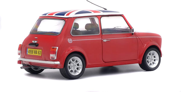Solido Red with Union Jack BMW Mini Cooper 1.3i Sport Pack 1/18 Scale Diecast Model