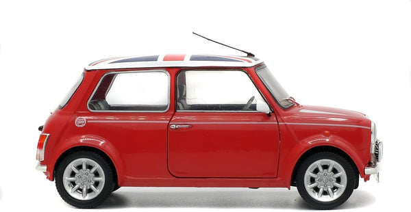Solido Red with Union Jack BMW Mini Cooper 1.3i Sport Pack 1/18 Scale Diecast Model