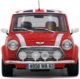 Solido Red with Union Jack BMW Mini Cooper 1.3i Sport Pack 1/18 Scale Diecast Model