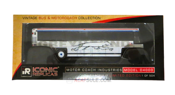 Greyhound Shadow Livery - 1/87 Scale MCI D4000 Diecast Model Bus