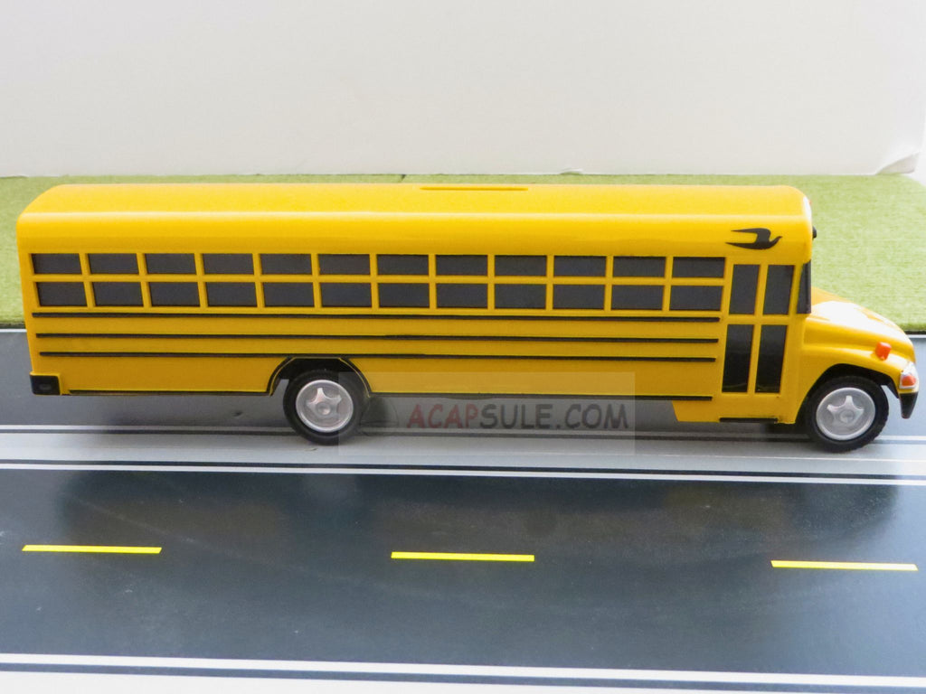 Blue Bird 10.25 Inches School Bus Plastic Toy Bank with Rolling Wheels ...