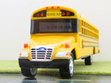 Blue Bird 10.25 Inches School Bus Plastic Toy Bank with Rolling Wheels
