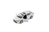 White Toyota Corolla Diecast Toy with Pullback Action 1/43 Scale 4.25 Inches Long