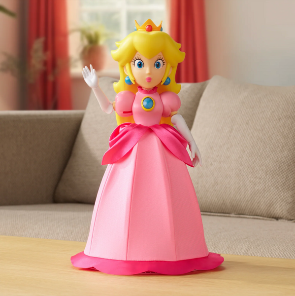 Nintendo 14 inches Yours Truly, Princess Peach with 25+ Video Game Quotes, Sounds, and Music!