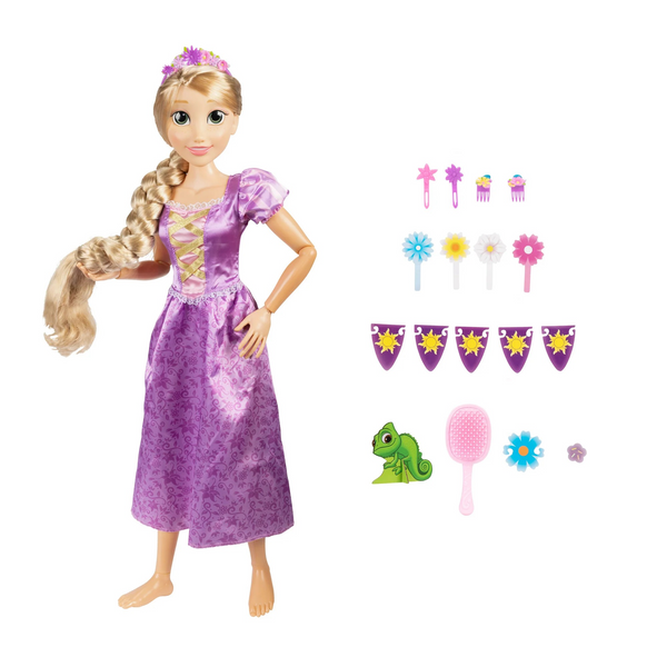 Disney Princess Rapunzel My Size Doll 32” Tall & Poseable, With Hair Brush and accessories