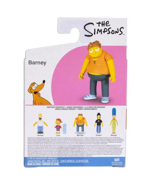 Jakk's The Simpsons Barney Gumble 2.5-inch Figure Wave 6