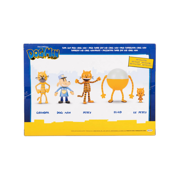 Jakks Pacific Dog Man 2.5 Inch Wave 2 Figures (Lil Petey, Petey, Grandpa, and 80-HD!)