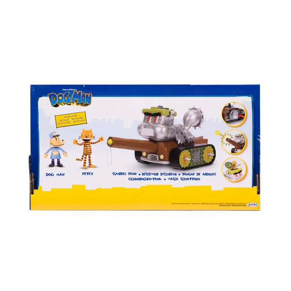 Jakks Pacific Dog Man Squirrel Shooter vehicle with 2 Figures