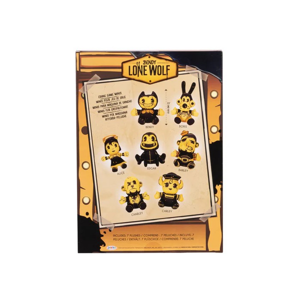 Bendy and The Ink Machine 3.5" Pancake Mini-Plush in Crane Game Package, Includes 7 Different Characters