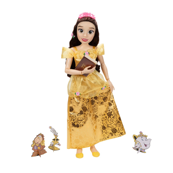 Disney Princess Belle My Size Doll 32” Tall & Poseable, With Hair Brush and accessories