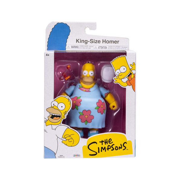 King-Size Homer Deluxe Action Figure with Drinking Bird from The Simpsons by Jakks Pacific