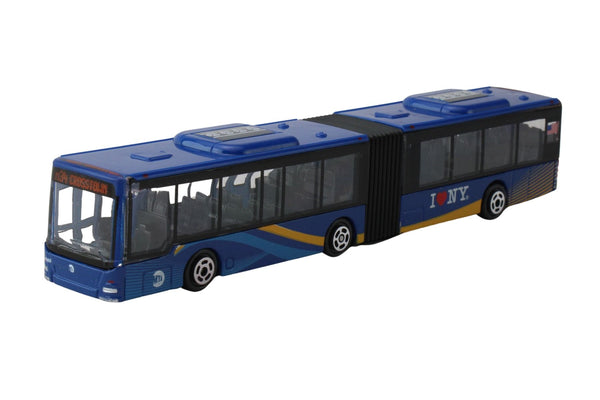 New York City MTA Articulated Bus Small Version 6 Inches long (Blue & Gold)