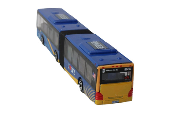 New York City MTA Articulated Bus Small Version 6 Inches long (Blue & Gold)