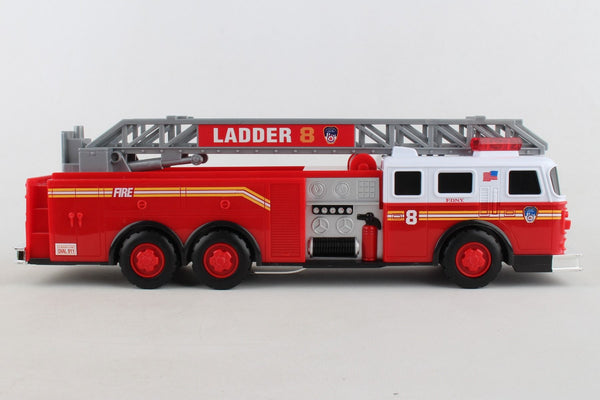 FDNY Ladder Fire Truck with Lights and Sound 13 Inches Long with Expandable Laddar