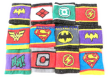 One Dozen Children's DC Comic Logo Wristbands 2.75"