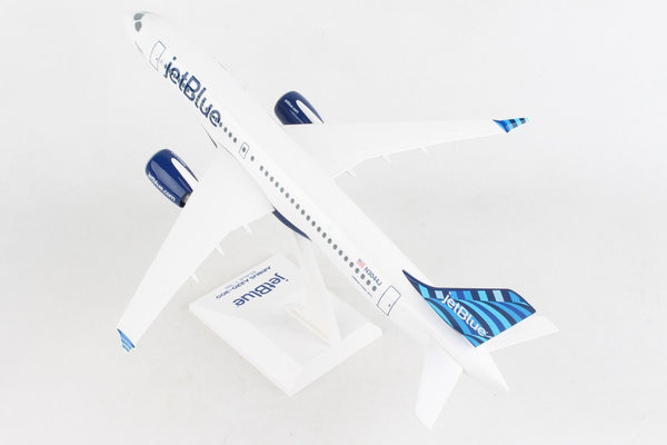 Skymark JetBlue Airbus A220-300 1/100 Scale Plane with Stand N3044J Dawning Of A Blue Era