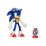 Sonic with Invincible Item Box 4 Inch Action Figure with 11 Points of Articulation