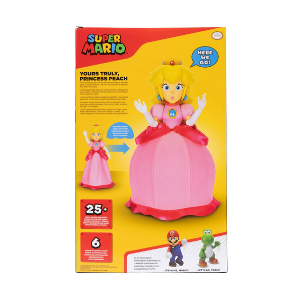 Nintendo 14 inches Yours Truly, Princess Peach with 25+ Video Game Quotes, Sounds, and Music!