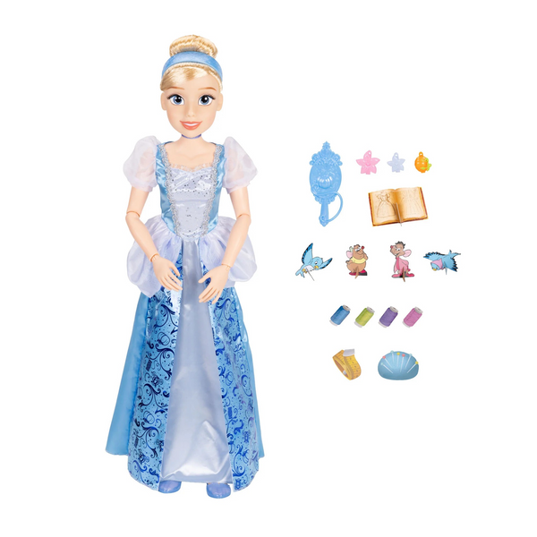 Disney Princess Cinderella My Size Doll 32” Tall & Poseable, With Hair Brush and accessories (Copy)