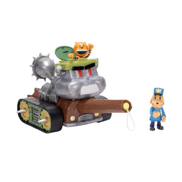 Jakks Pacific Dog Man Squirrel Shooter vehicle with 2 Figures