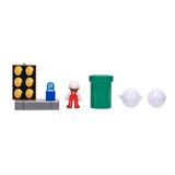Jakks Pacific 2.5 Inch Super Mario Spinning Spirit House Diorama Set (3 Figures, 2 Accessories)