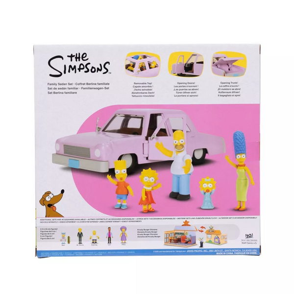 The Simpsons Family with Sedan Playset with 2.5" Figures by Jakks Pacific