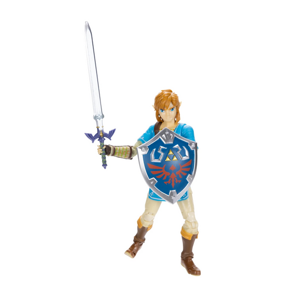 Zelda, Breath of the Wild: Link 5-Inch tall Action Figure with Master Sword and Shield