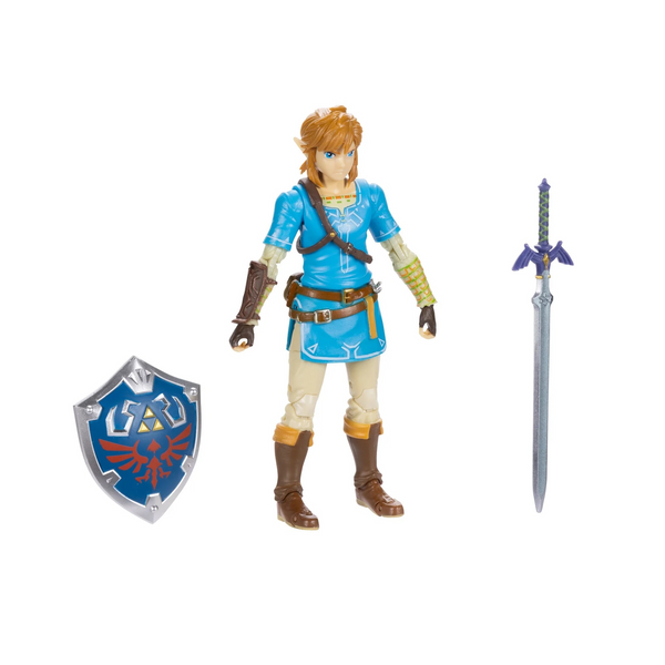 Zelda, Breath of the Wild: Link 5-Inch tall Action Figure with Master Sword and Shield