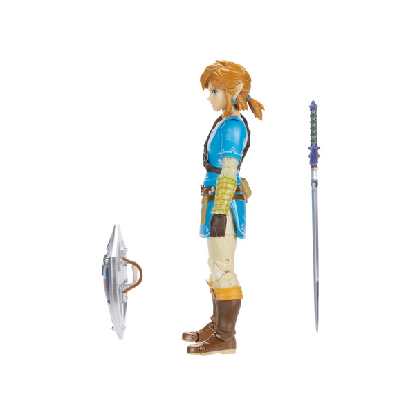 Zelda, Breath of the Wild: Link 5-Inch tall Action Figure with Master Sword and Shield