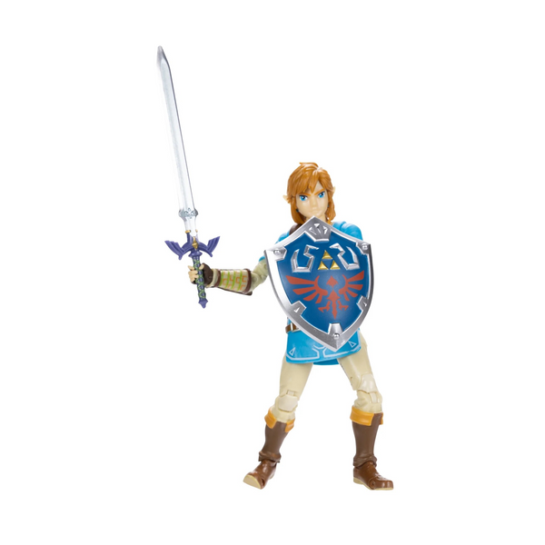Zelda, Breath of the Wild: Link 5-Inch tall Action Figure with Master Sword and Shield