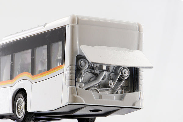 WHITE 11.5" Diecast Articulated Bus with Lights and Sound (NO BOX)