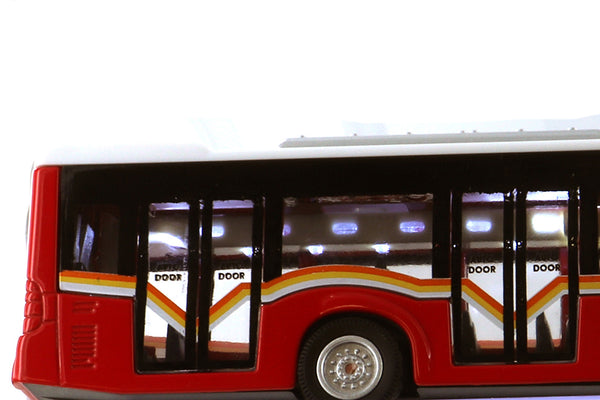 RED 11.5" Diecast Articulated Bus with Lights and Sound (NO BOX)