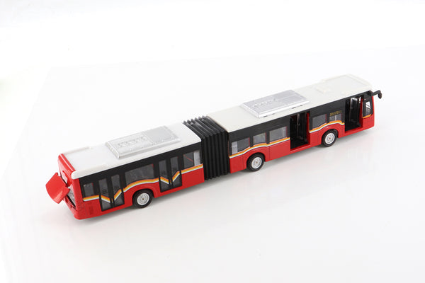 RED 11.5" Diecast Articulated Bus with Lights and Sound (NO BOX)